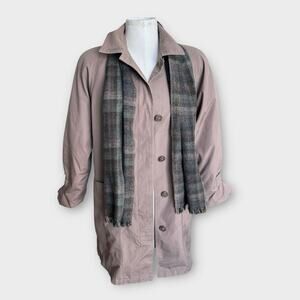 Vintage London Fog Women’s Taupe Trench Coat Size 12 Reg Barn Jacket Preppy